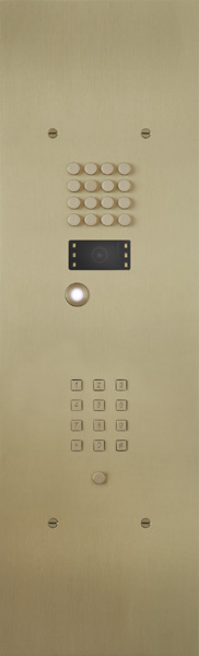 Wizard Bronze gold IP 1 button large model keypad and color cam